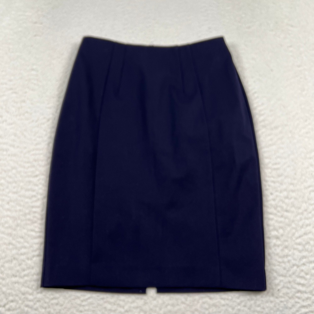 NWT Express Pencil Skirt Women Size 0 Navy Blue High Rise Workwear Career Office